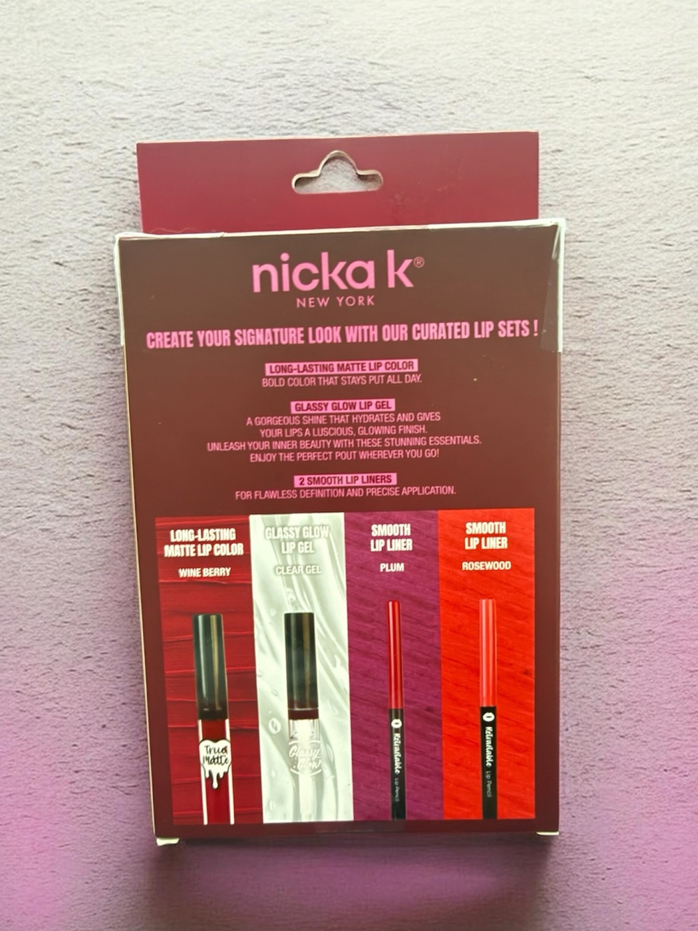 Nicka K Lip Set - Wine Berry & Plum Shades